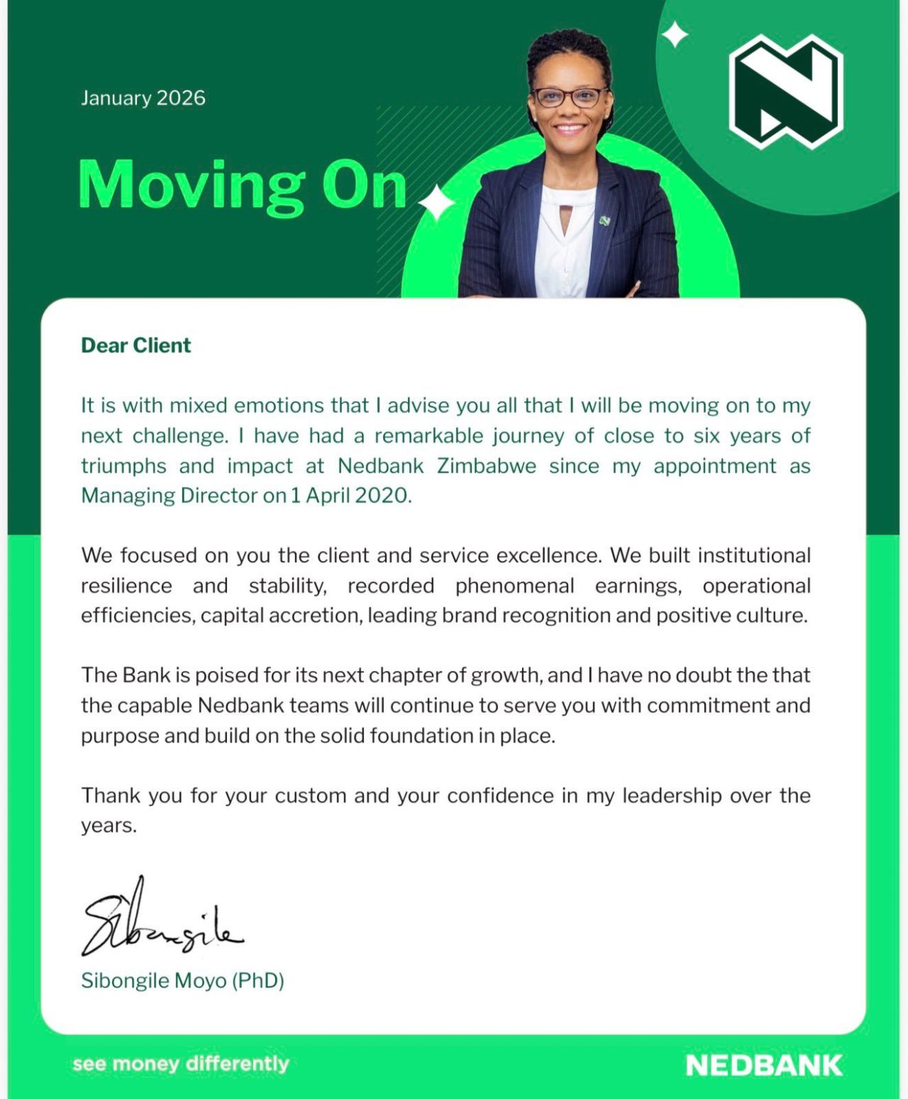 Nedbank Zimbabwe’s CEO Steps Down: A Leader’s Legacy and a Governance Lesson.
